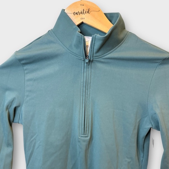 Alo Yoga SoftSculpt Precision ¼ Zip Long Sleeve – Size S (Olive Green) - Picture 6 of 9